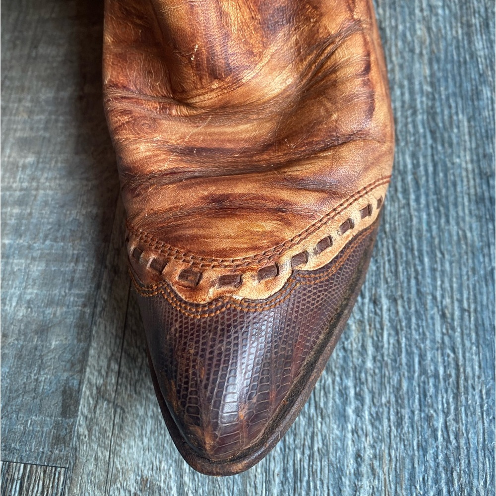 Rare Nocona Leather Cowboy Western Pointy Boots Womens 6 B - Picture 2 of 16